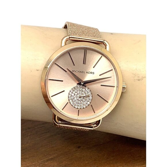 Michael Kors Women's Watch MK3845 Portia Quartz 37mm Rose Gold Stainless… - Picture 10 of 13